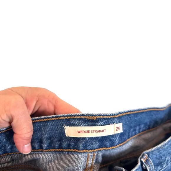 Levi's Womens Wedgie Straight Distressed Premium Jeans Size 29 Retro 90s Y2K - Picture 7 of 7